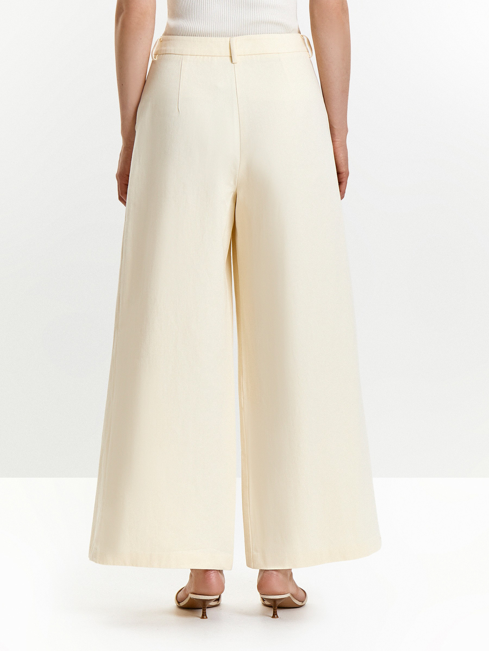 Брюки широкого кроя из 100% хлопка